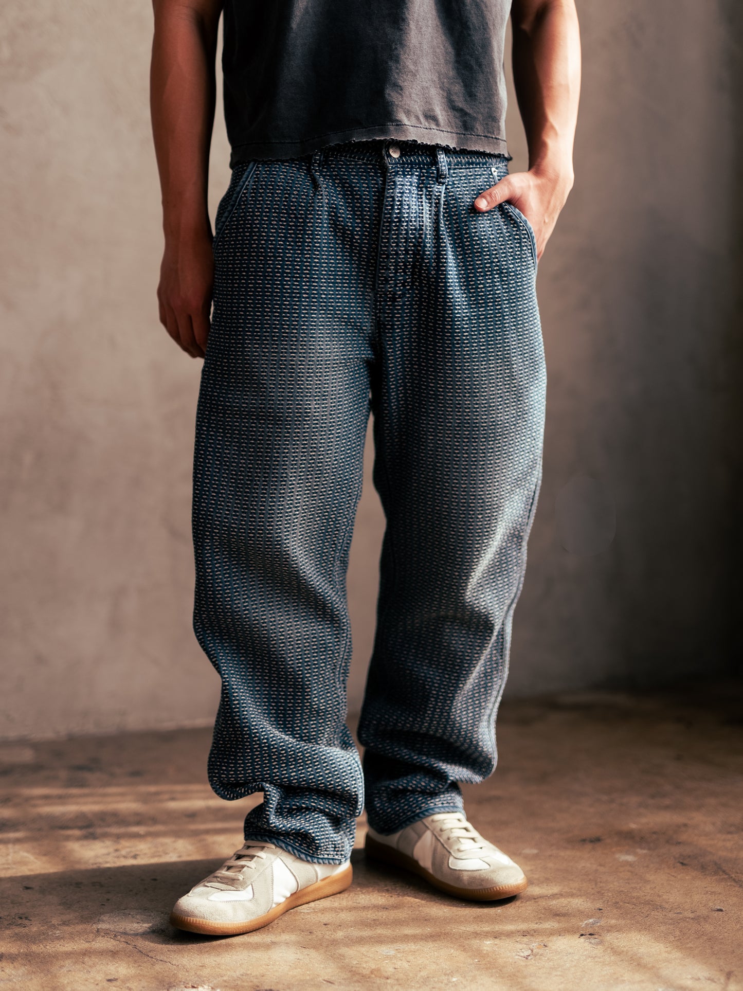 Sashiko Cotton Pants