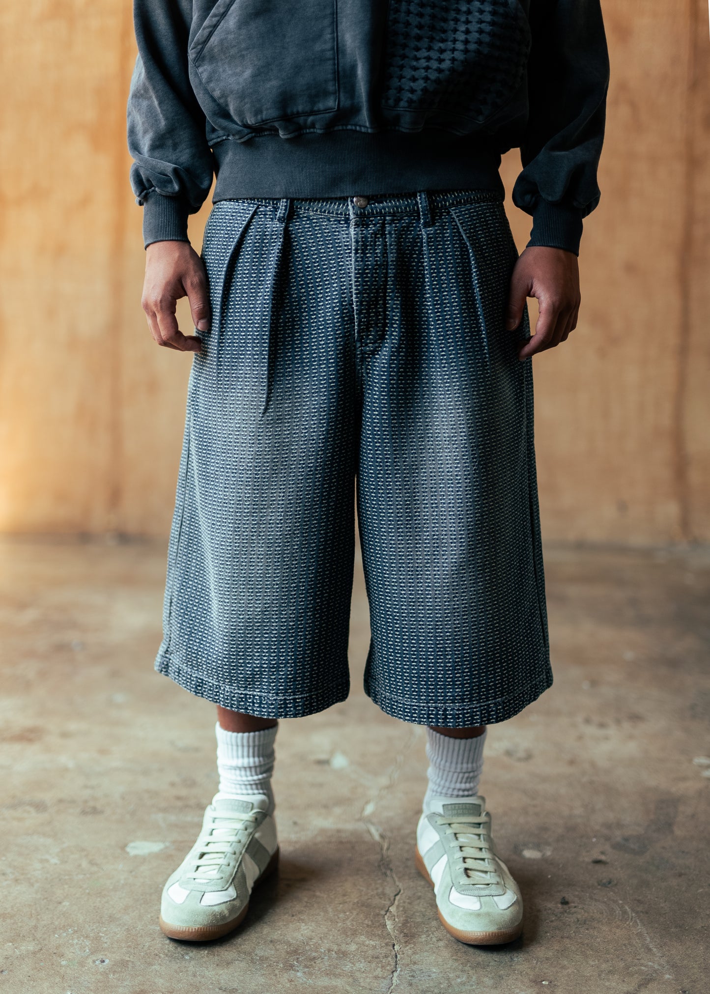 SHOTA Sashiko Cotton Shorts
