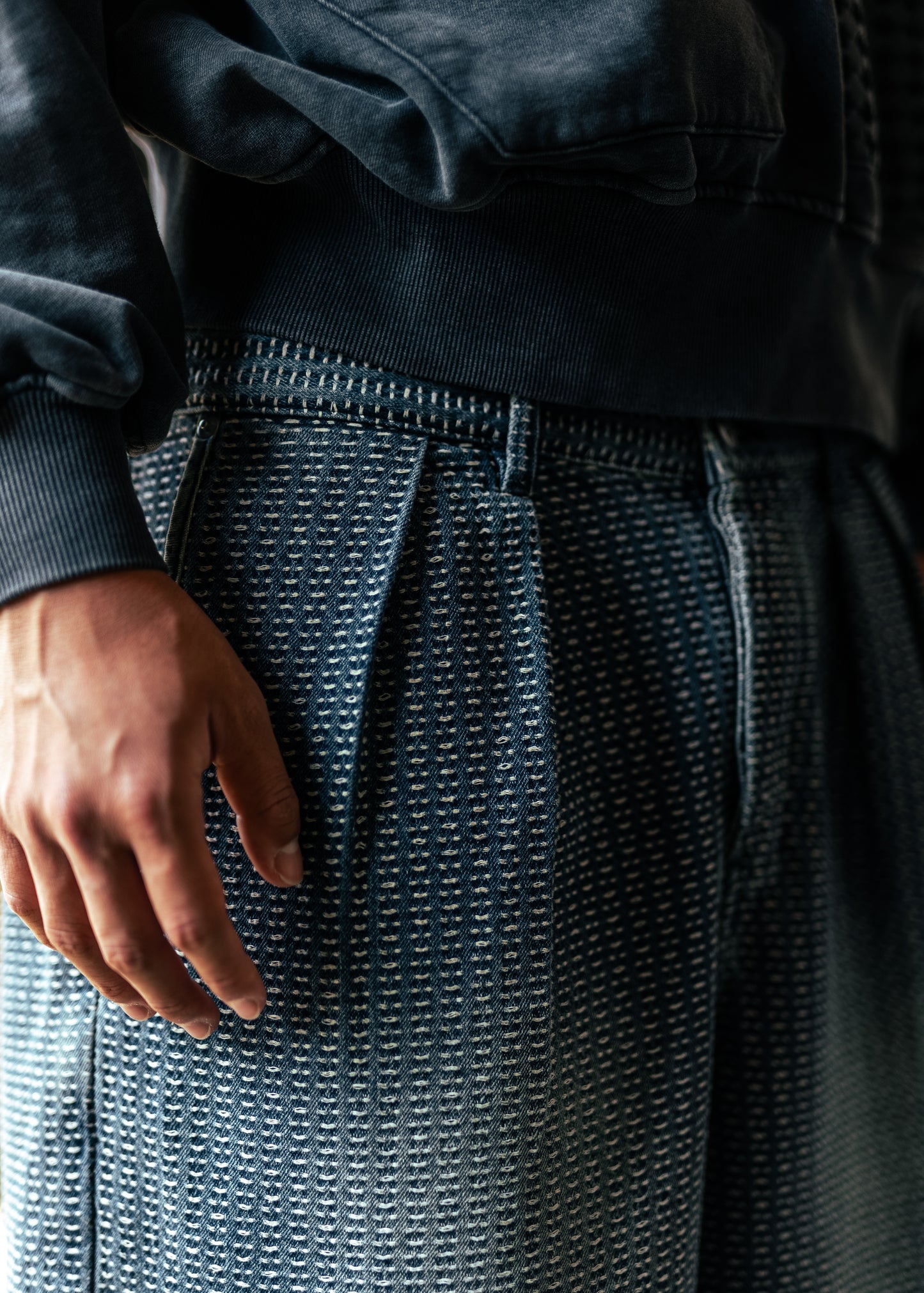 SHOTA Sashiko Cotton Shorts