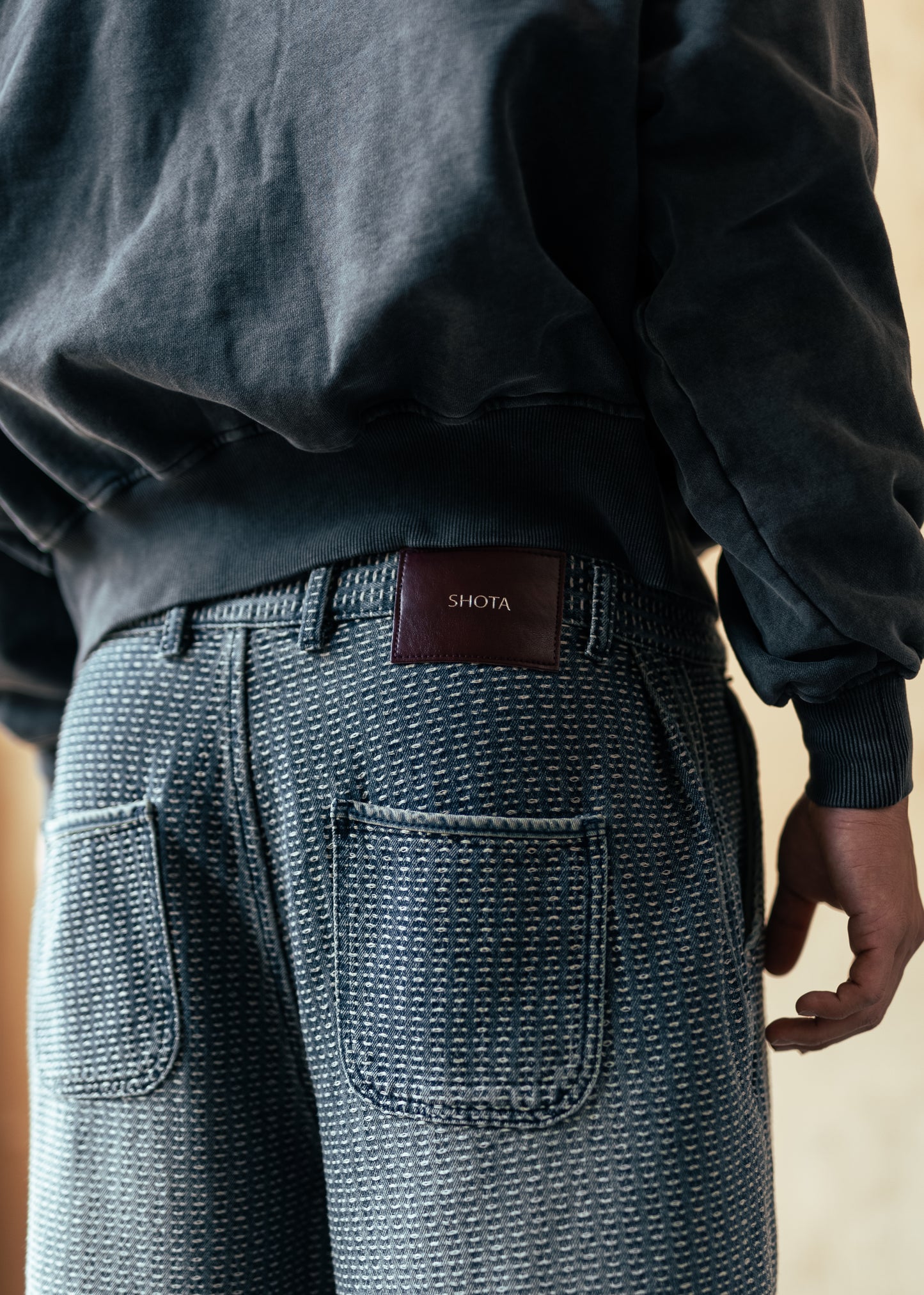 SHOTA Sashiko Cotton Shorts