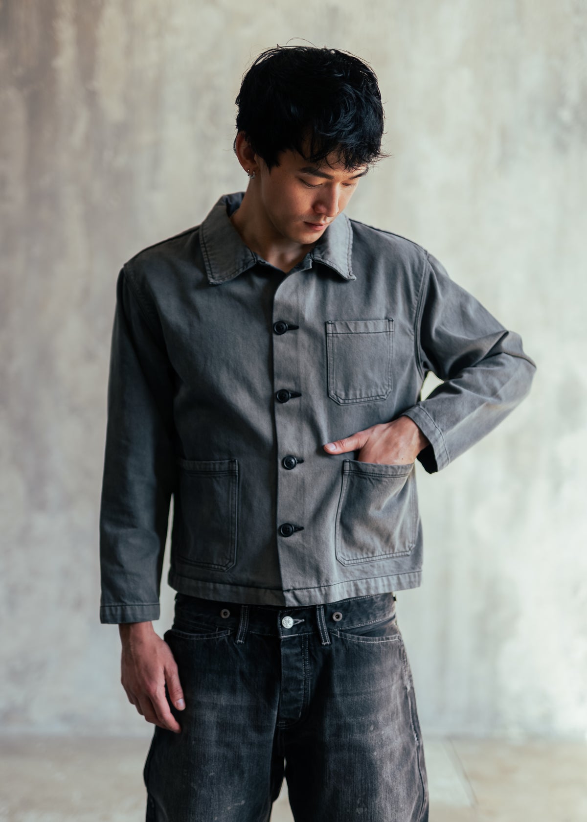 SHOTA Smoked Black Chore Jacket