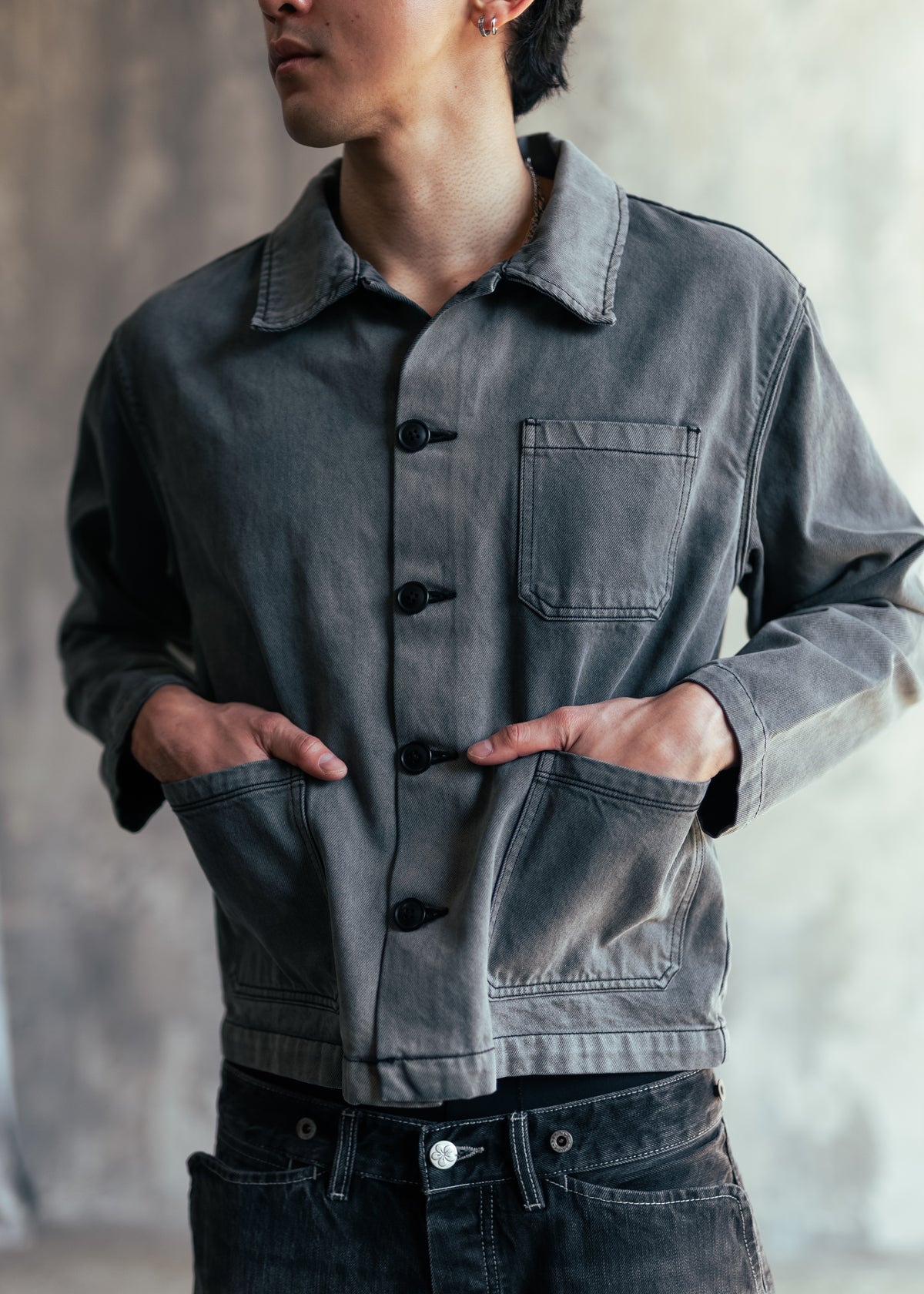 SHOTA Smoked Black Chore Jacket